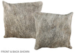 Grey 16"x16" Brazilian Cowhide Pillow #A36462 by Hudson Hides
