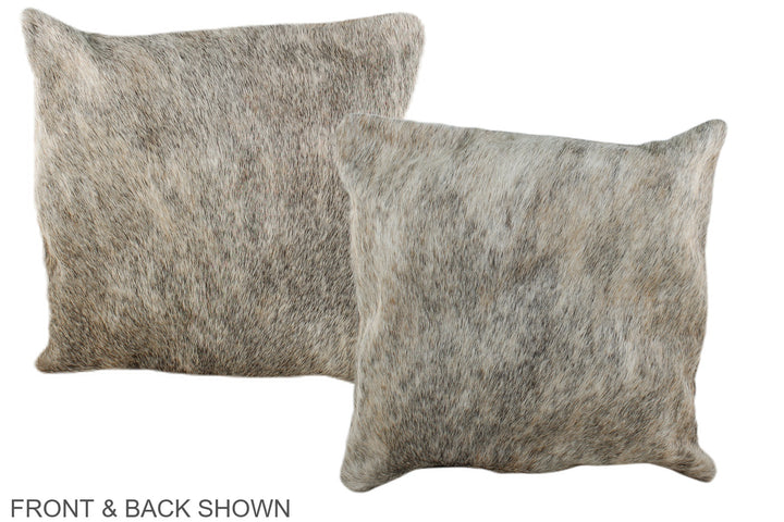 Grey 16"x16" Brazilian Cowhide Pillow #A36462 by Hudson Hides