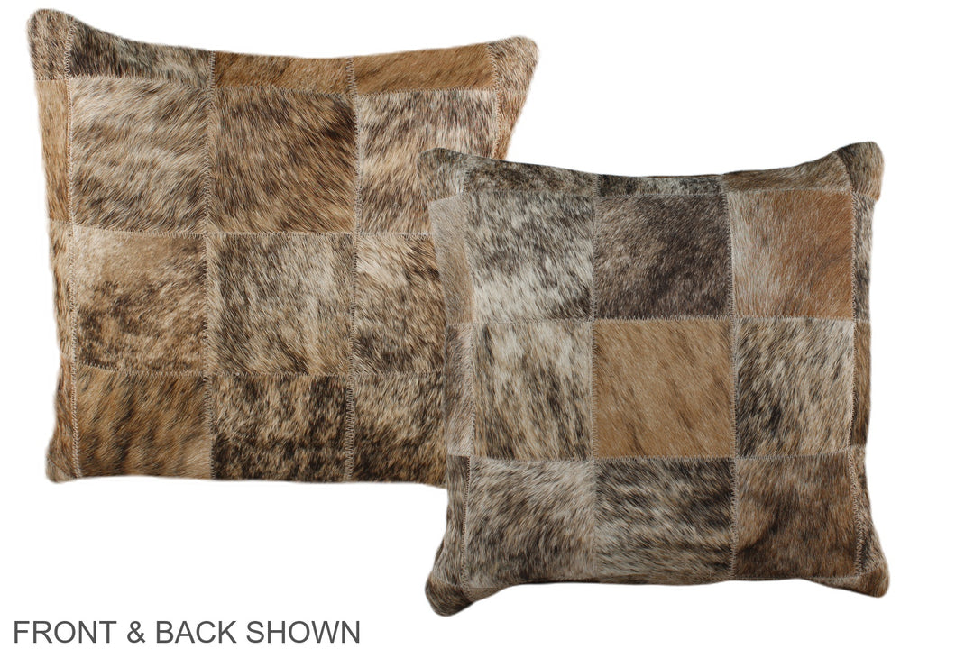Patchwork 16"x16" Brazilian Cowhide Pillow #A36466 by Hudson Hides