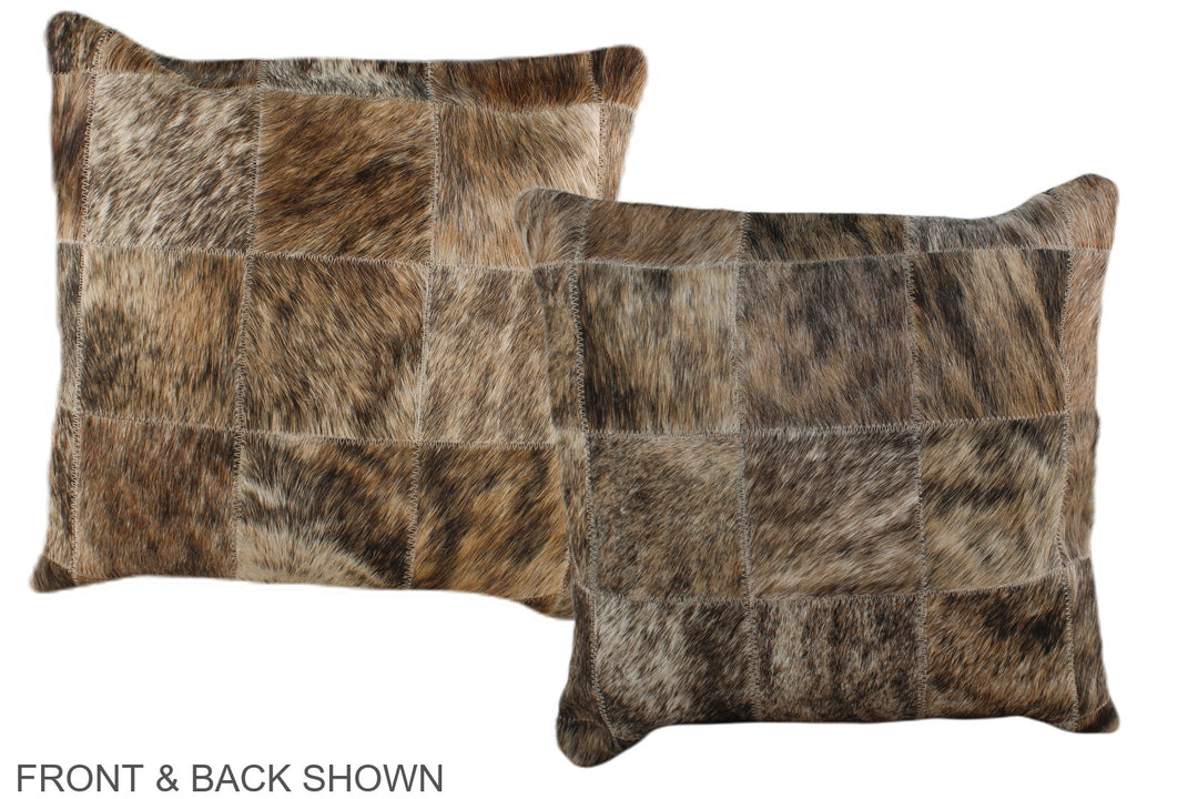 Patchwork 16"x16" Brazilian Cowhide Pillow #A36471 by Hudson Hides