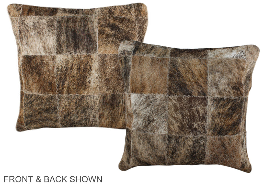 Patchwork 16"x16" Brazilian Cowhide Pillow #A36477 by Hudson Hides