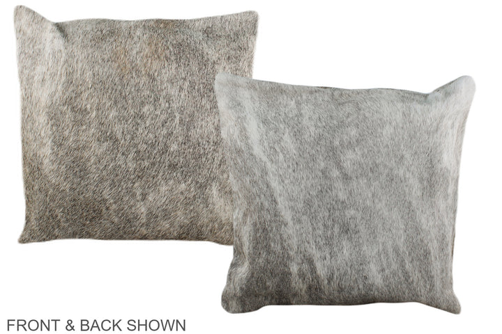 Grey 16"x16" Brazilian Cowhide Pillow #A36480 by Hudson Hides