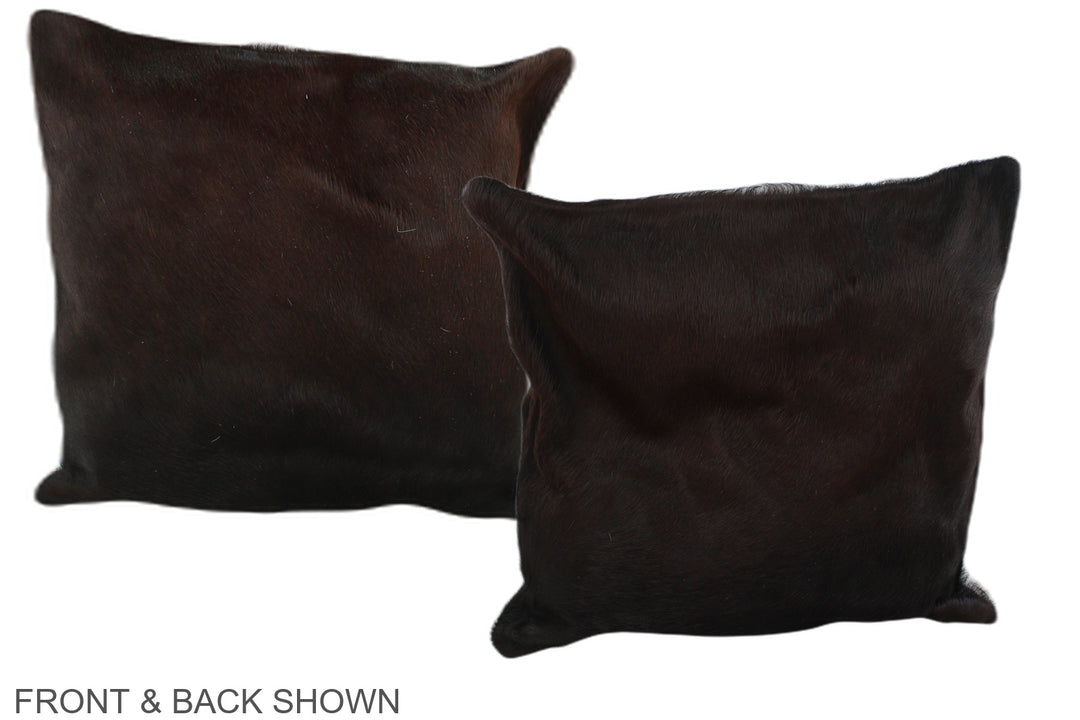 Chocolate 16"x16" Brazilian Cowhide Pillow #A36492 by Hudson Hides