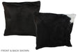 Solid Black 16"x16" Brazilian Cowhide Pillow #A36494 by Hudson Hides