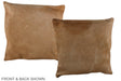 Solid Brown 16"x16" Brazilian Cowhide Pillow #A36498 by Hudson Hides