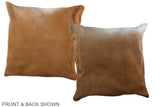 Solid Brown 16"x16" Brazilian Cowhide Pillow #A36505 by Hudson Hides