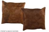 Solid Brown 16"x16" Brazilian Cowhide Pillow #A36518 by Hudson Hides