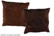 Solid Brown 16"x16" Brazilian Cowhide Pillow #A36519 by Hudson Hides