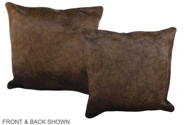 Chocolate 16"x16" Brazilian Cowhide Pillow #A36524 by Hudson Hides