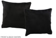 Solid Black 16"x16" Brazilian Cowhide Pillow #A36534 by Hudson Hides