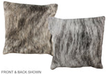 Grey 16"x16" Brazilian Cowhide Pillow #A36537 by Hudson Hides
