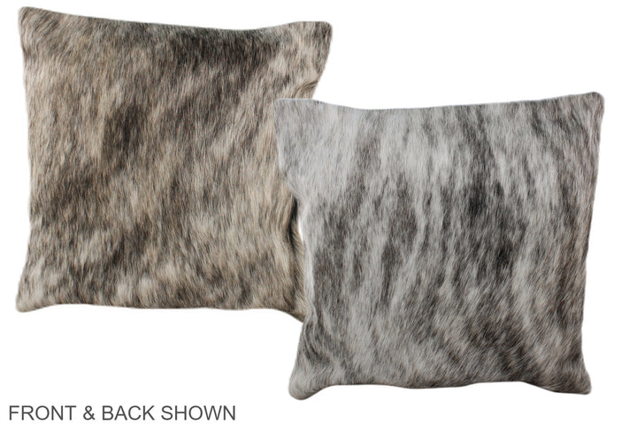 Grey 16"x16" Brazilian Cowhide Pillow #A36537 by Hudson Hides