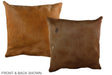 Solid Brown 20"x20" Brazilian Cowhide Pillow #A36558 by Hudson Hides