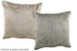 Champagne 20"x20" Brazilian Cowhide Pillow #A36559 by Hudson Hides