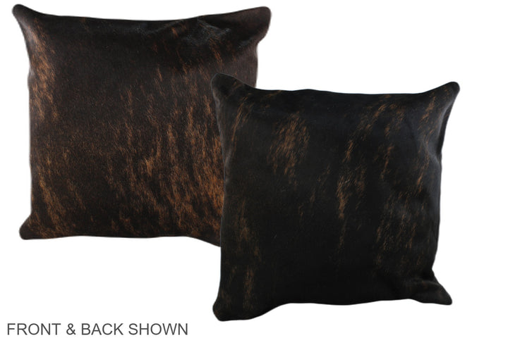 Dark Brindle 20"x20" Brazilian Cowhide Pillow #A36560 by Hudson Hides