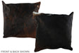 Chocolate 20"x20" Brazilian Cowhide Pillow #A36562 by Hudson Hides