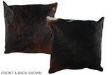 Chocolate 20"x20" Brazilian Cowhide Pillow #A36562 by Hudson Hides
