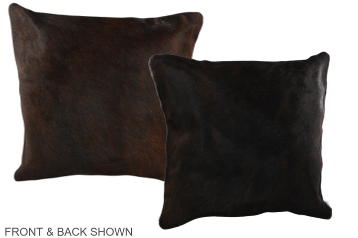 Dark Brindle 20"x20" Brazilian Cowhide Pillow #A36570 by Hudson Hides