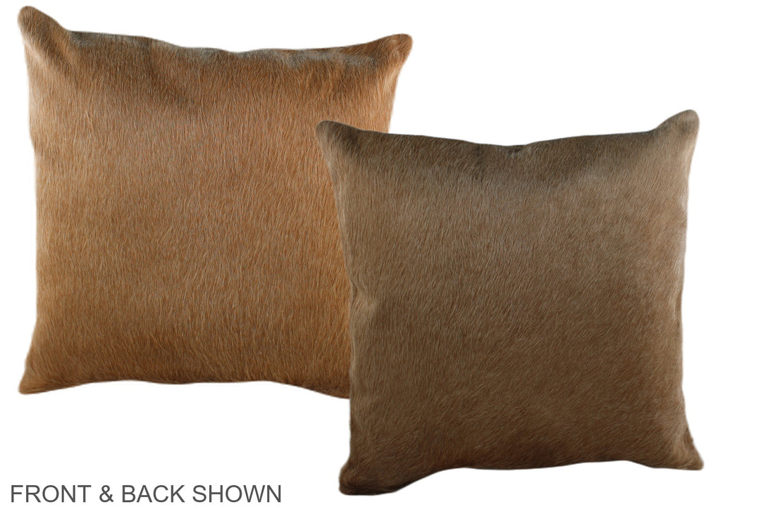 Solid Brown 20"x20" Brazilian Cowhide Pillow #A36572 by Hudson Hides