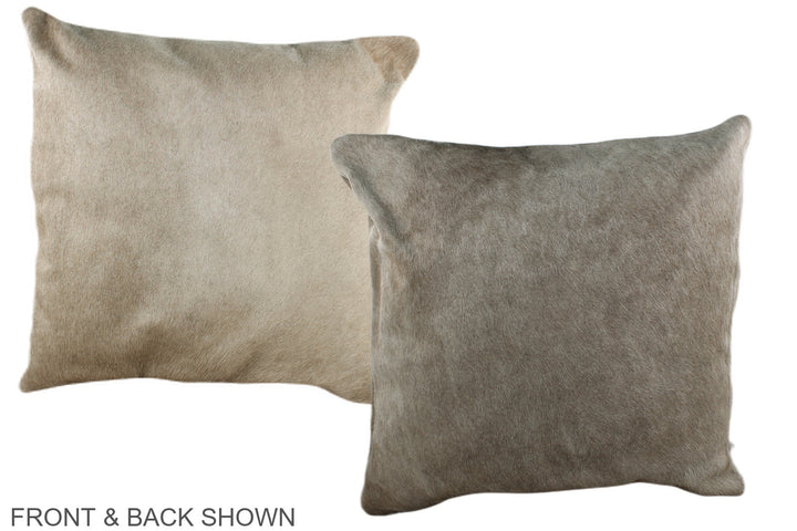 Champagne 20"x20" Brazilian Cowhide Pillow #A36574 by Hudson Hides