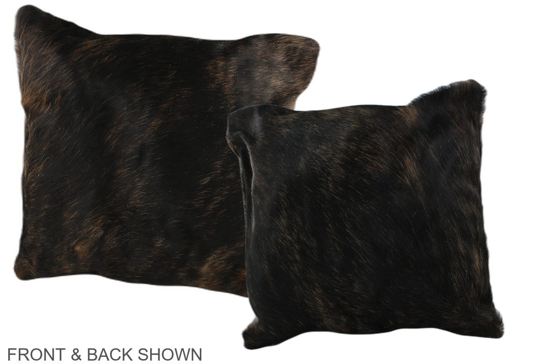 Dark Brindle 20"x20" Brazilian Cowhide Pillow #A36575 by Hudson Hides