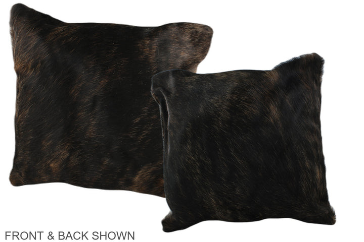 Dark Brindle 20"x20" Brazilian Cowhide Pillow #A36575 by Hudson Hides