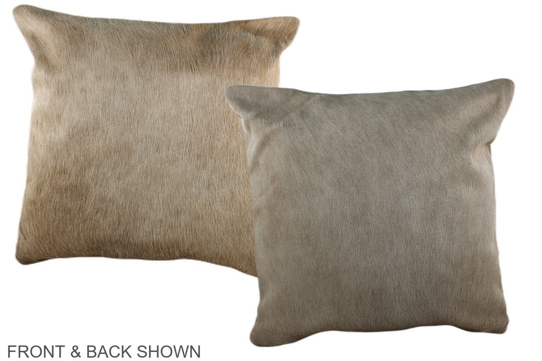 Champagne 20"x20" Brazilian Cowhide Pillow #A36584 by Hudson Hides