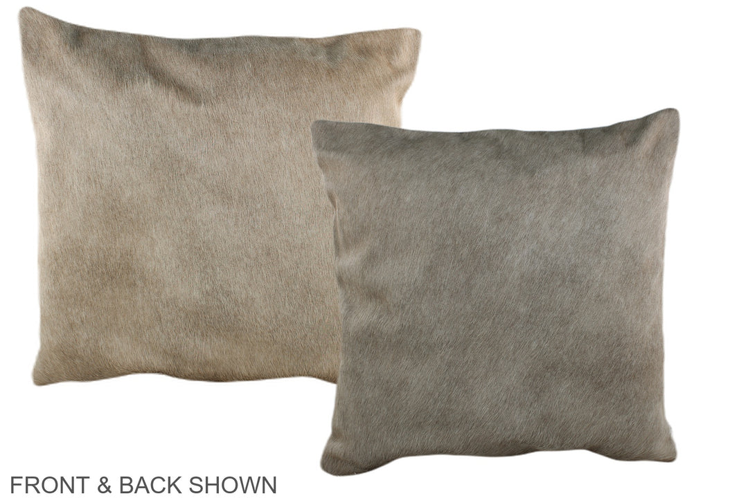 Champagne 20"x20" Brazilian Cowhide Pillow #A36586 by Hudson Hides