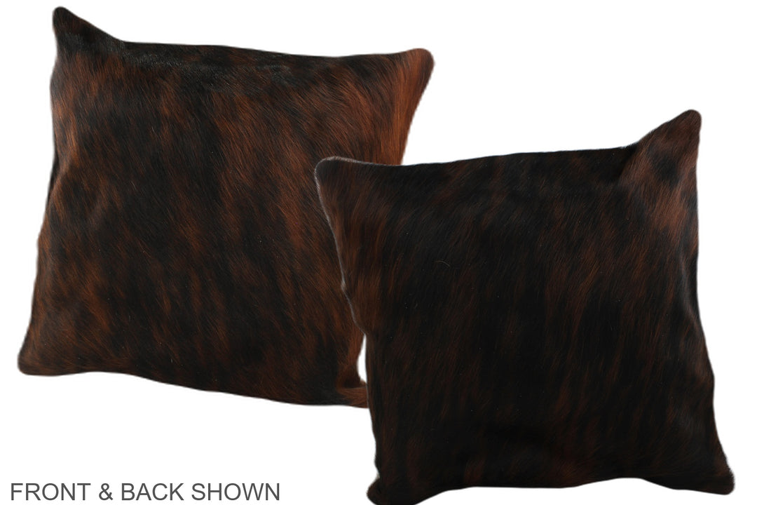 Dark Brindle 20"x20" Brazilian Cowhide Pillow #A36590 by Hudson Hides