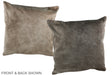 Taupe 20"x20" Brazilian Cowhide Pillow #A36591 by Hudson Hides