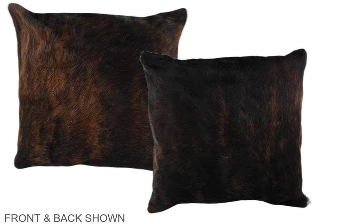 Dark Brindle 20"x20" Brazilian Cowhide Pillow #A36592 by Hudson Hides