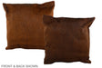 Solid Brown 20"x20" Brazilian Cowhide Pillow #A36597 by Hudson Hides