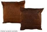 Solid Brown 20"x20" Brazilian Cowhide Pillow #A36597 by Hudson Hides