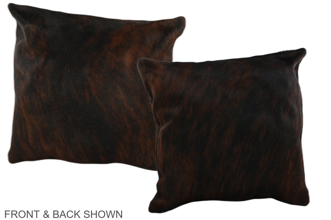 Dark Brindle 20"x20" Brazilian Cowhide Pillow #A36600 by Hudson Hides