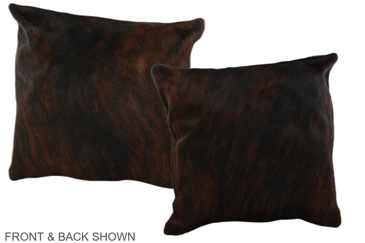 Dark Brindle 20"x20" Brazilian Cowhide Pillow #A36600 by Hudson Hides