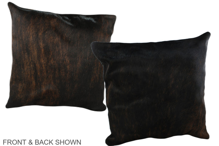 Dark Brindle 20"x20" Brazilian Cowhide Pillow #A36603 by Hudson Hides