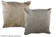 Taupe 20"x20" Brazilian Cowhide Pillow #A36604 by Hudson Hides