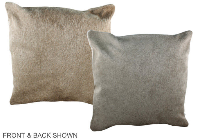 Taupe 20"x20" Brazilian Cowhide Pillow #A36604 by Hudson Hides