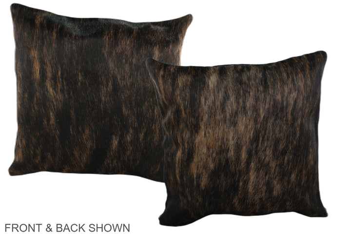 Dark Brindle 20"x20" Brazilian Cowhide Pillow #A36606 by Hudson Hides