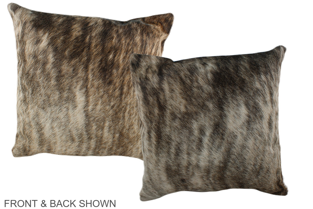 Light Brindle 20"x20" Brazilian Cowhide Pillow #A36615 by Hudson Hides