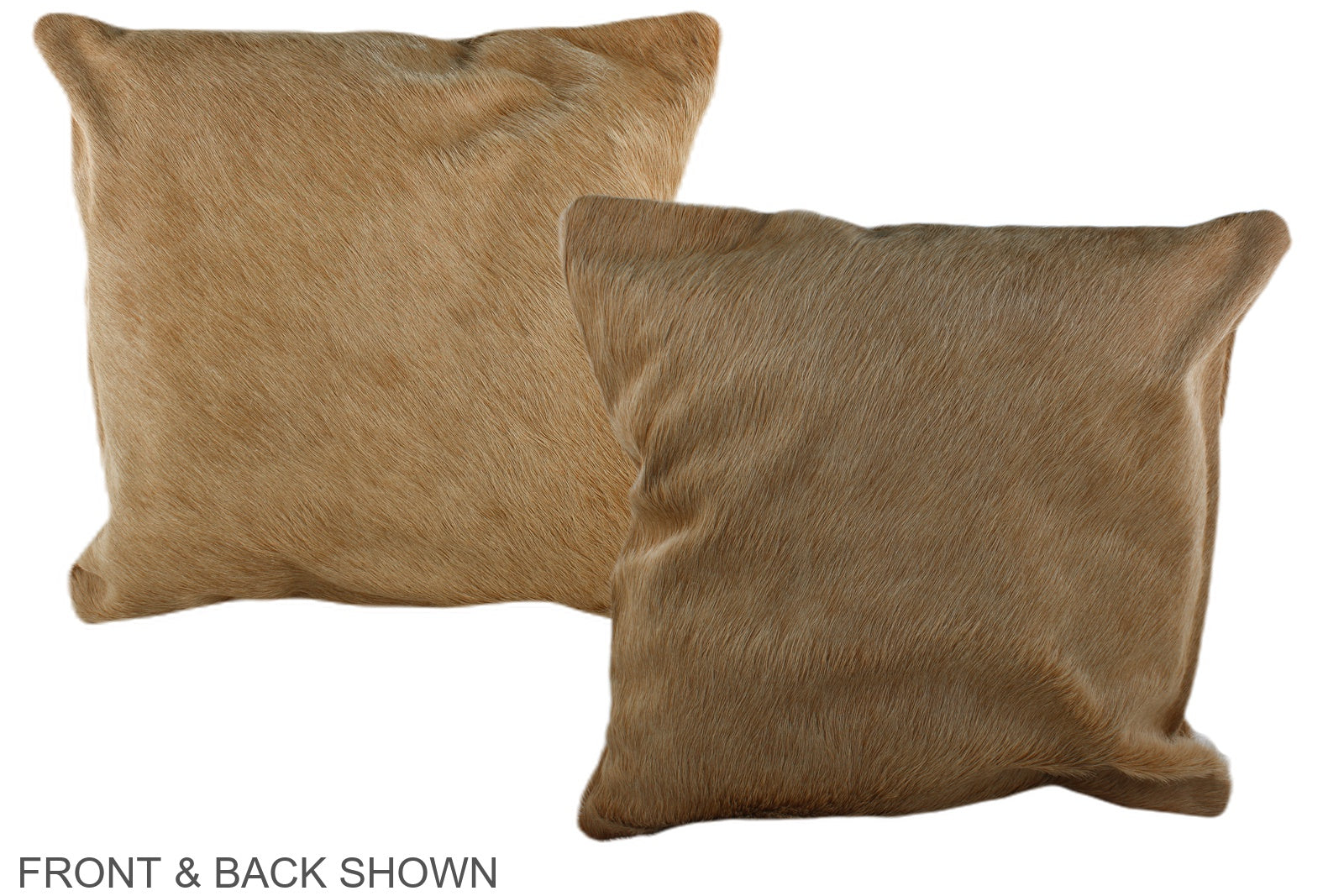 Solid Brown Cowhide Pillow #A36620