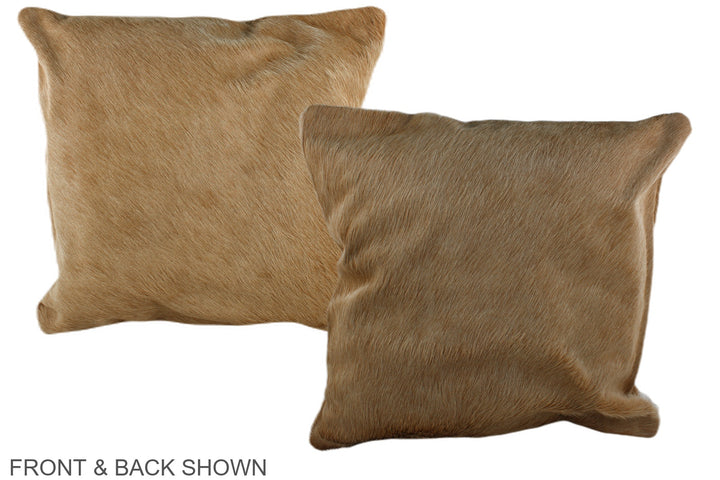 Solid Brown 20"x20" Brazilian Cowhide Pillow #A36620 by Hudson Hides