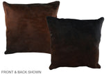 Brown with Red 20"x20" Brazilian Cowhide Pillow #A36625 by Hudson Hides