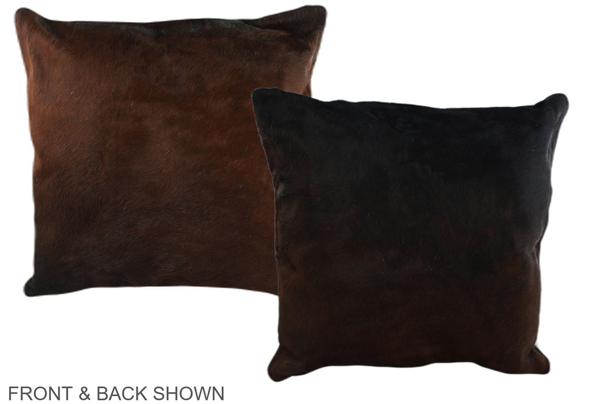 Brown with Red Cowhide Pillow #A36625