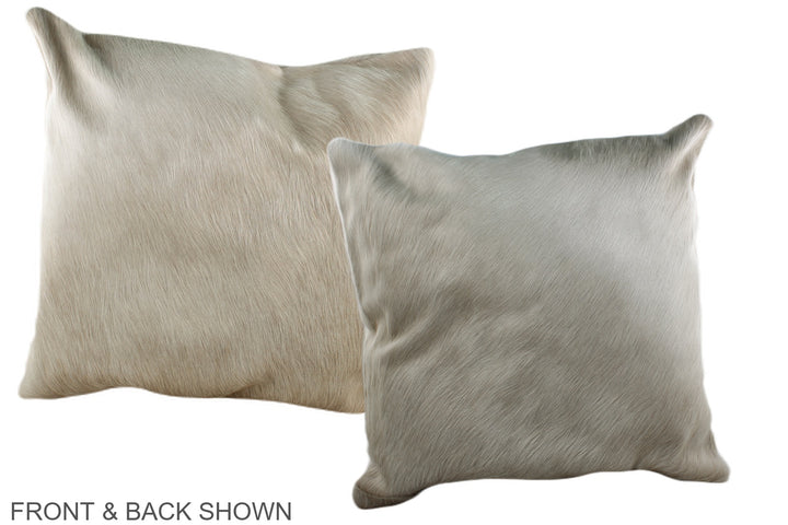 Champagne 20"x20" Brazilian Cowhide Pillow #A36634 by Hudson Hides