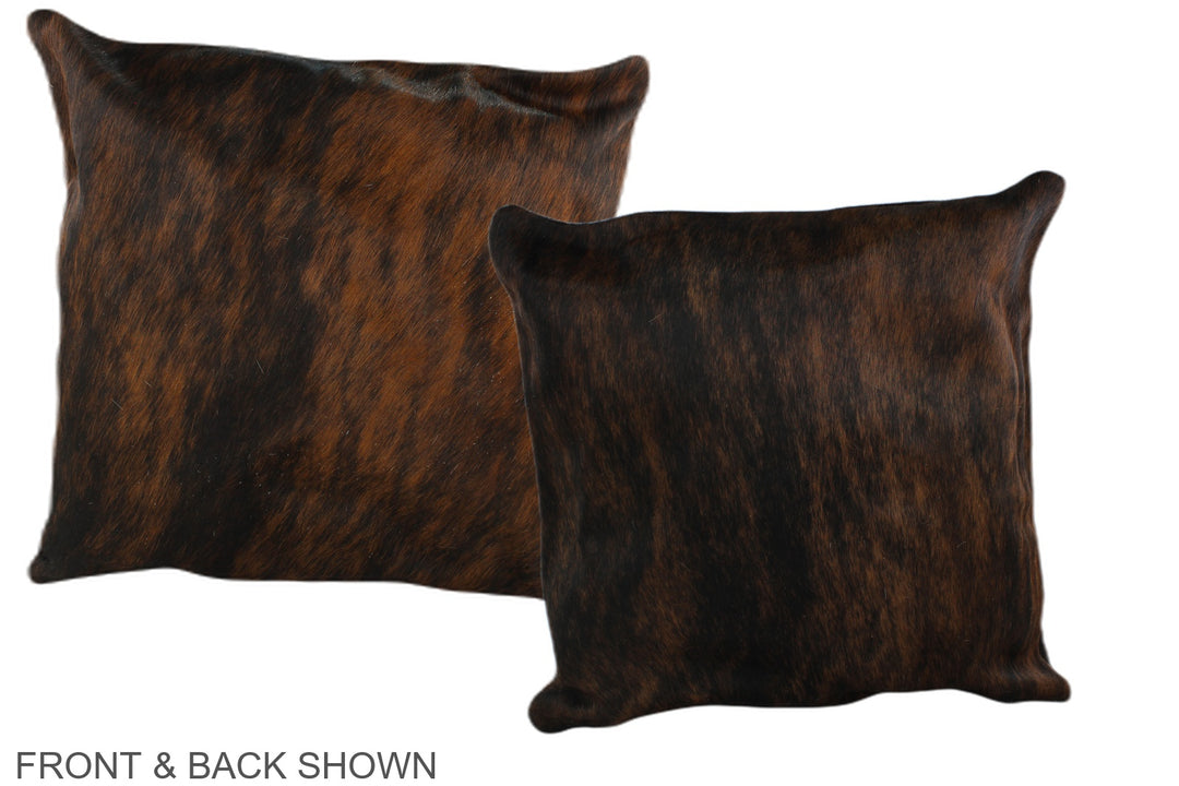 Dark Brindle 20"x20" Brazilian Cowhide Pillow #A36635 by Hudson Hides
