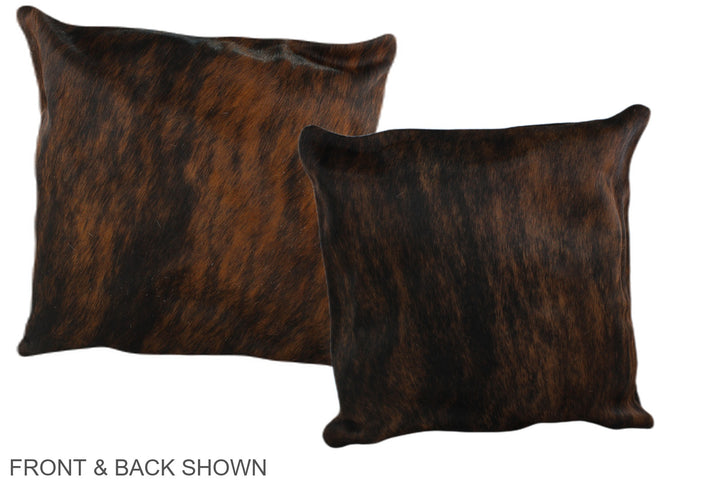Dark Brindle 20"x20" Brazilian Cowhide Pillow #A36635 by Hudson Hides