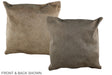 Taupe 20"x20" Brazilian Cowhide Pillow #A36638 by Hudson Hides
