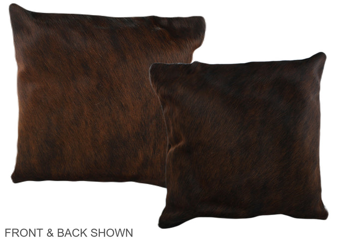 Dark Brindle 20"x20" Brazilian Cowhide Pillow #A36641 by Hudson Hides