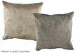Grey with Beige 20"x20" Brazilian Cowhide Pillow #A36644 by Hudson Hides